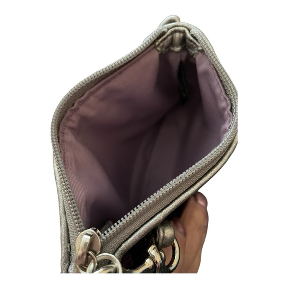 Coach purple & silver lurex wristlet in EUC. No callouts. - Picture 4 of 4